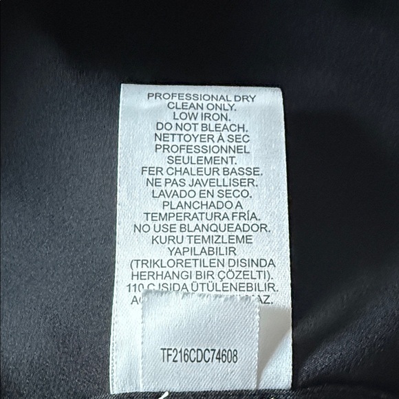 Tibi Black Pleated Off-the-Shoulder Silk Top with bell sleeves Sz 8 - Picture 6 of 9